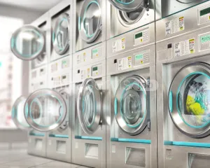 Pracownik w pralni